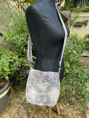 Sac bandoulière à rabat pantalon recyclé