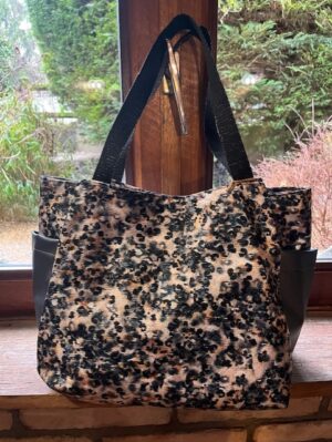 Besace multipoches léopard bleu