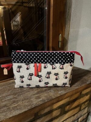Trousse doublée chats