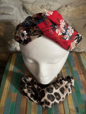 Lot de 2 headbands / bandeaux : fleuris
