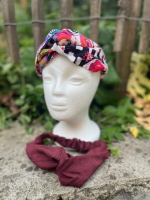 Bandeaux/headbands : bordeaux ..