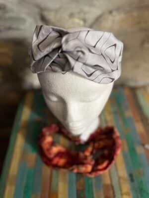 Bandeaux/headbands rouge gris
