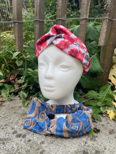 Bandeaux/headbands rouge bleu