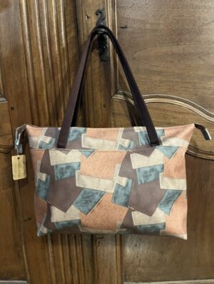 Sac cabas zippé patchwork