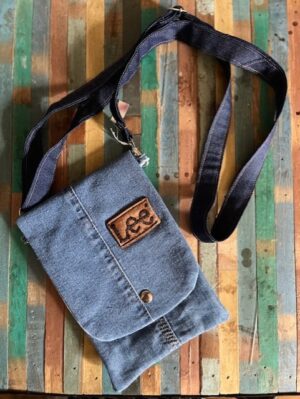 Pochette téléphone 3 poches ,jeans