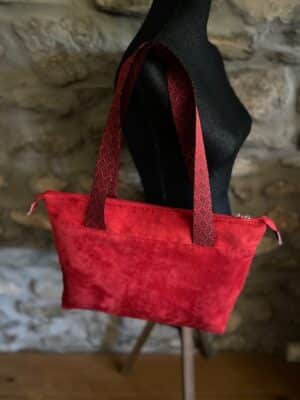 sac cabas zippé rouge – Image 2