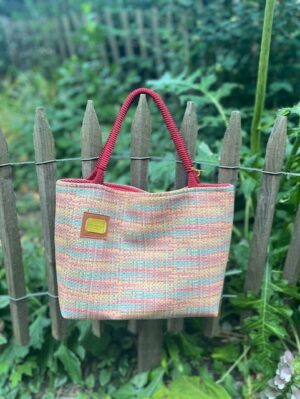 sac en simili motifs vannerie